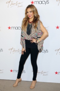 MIAMI, FL - OCTOBER 10: Thalia is seen at Macy's International Mall as she kicks off her fall collection on October 10, 2015 in Miami, Florida. (Photo by Alexander Tamargo/Getty Images)