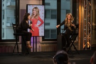 NEW YORK, NY - OCTOBER 20: Moderator Donna Freydkin and actress Thalia speak onstage at the AOL BUILD Presents: Thalia at AOL Studios In New York on October 20, 2015 in New York City. (Photo by Ryan Liu/WireImage)
